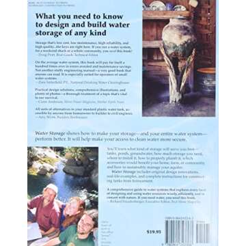 Water Storage: Tanks, Cisterns, Aquifers, and Ponds for Domestic Supply, Fire and Emergency Use--Includes How to Make Ferrocement Water Tanks