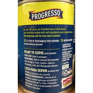 Progresso Vegetable Classics Tomato Basil Soup 19oz Can (Pack of 18)
