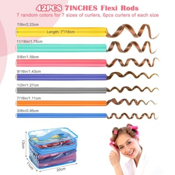AIDUCHO Heatless Hair Curlers 42PCS Flexible & Soft