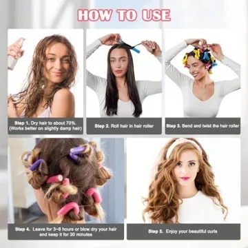 AIDUCHO Heatless Hair Curlers 42PCS Flexible & Soft