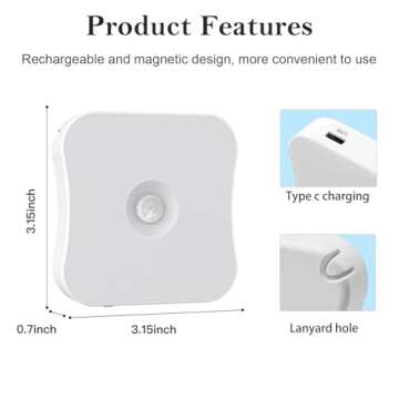 Rechargeable Bestendony Red Motion Sensor Night Light