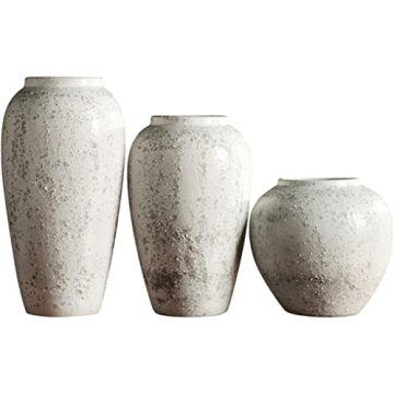 CFLNYC Home Decor Ceramic Vase Set - 3 Nordic Retro Porcelain Bottle Accents