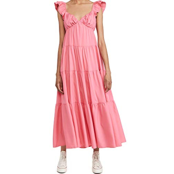 English Factory Women's Ruffle Sleeve Maxi Dress in Pink