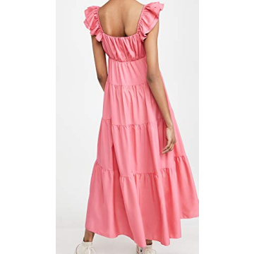 English Factory Women's Ruffle Sleeve Maxi Dress in Pink