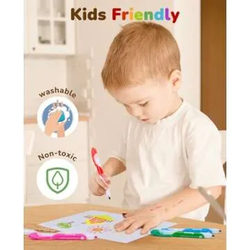 JoyCat Click Washable Markers - Vibrant Colors for Kids