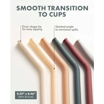 Nightingale Reusable Silicone Straws Safe Bendable Kids