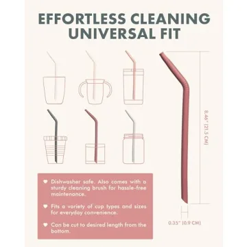 Nightingale Reusable Silicone Straws Safe Bendable Kids