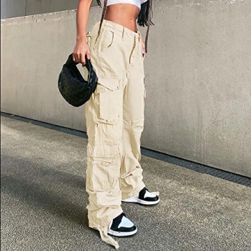 Stylish Women's Y2K Baggy Straight Leg Cargo Pants