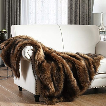 Luxury Plush Faux Fur Throw Blanket - Elegant Comfort, Soft & Fuzzy 50x60