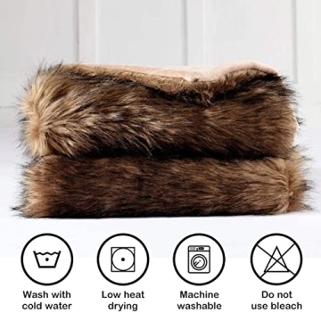 Luxury Plush Faux Fur Throw Blanket - Soft and Elegant 50x60