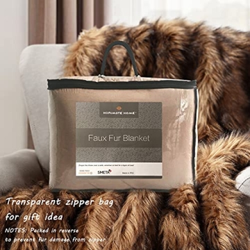 Luxury Plush Faux Fur Throw Blanket - Soft and Elegant 50x60