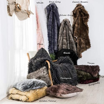 Luxury Plush Faux Fur Throw Blanket - Soft and Elegant 50x60