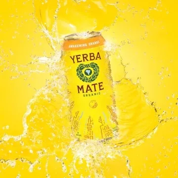 Guayakí Yerba Mate, Energy Drink Alternative, Organic Awakening Orange Flavor, 15.5 Oz (Pack of 12), 150mg Natural Caffeine, Smooth Energy & Focus