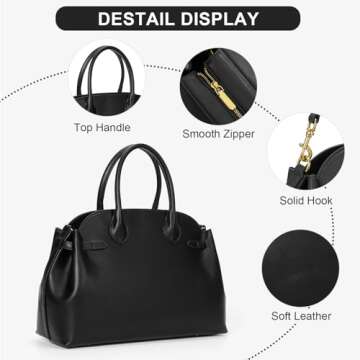 HICARRY Soft Luxury Handbag for Daily Use and Style