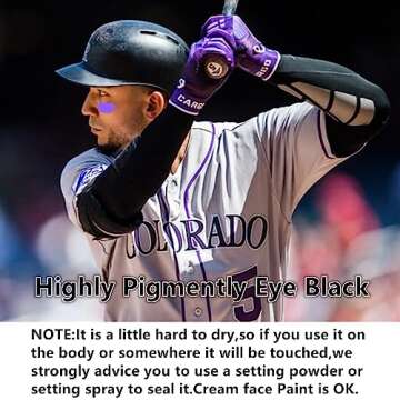 Go Ho Cream-Blendable Purple Face Paint Stick,Full-coverage Purple Body Paint Stick for Adults Children Halloween Cosplay SFX Witch Devil Makeup,Waterproof Purple Eye Black Stick