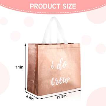 CHENGU 8 Pieces Bridesmaid Gift Bags I Do Crew Bachelorette Bags Bridesmaid Gifts for Wedding Day Ba...