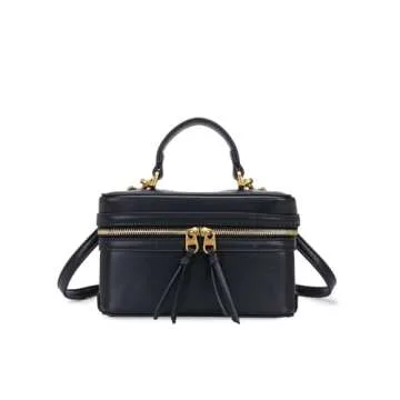 New Classic Satchel Crossbody Purse for Women Chic Mini Box Purse, Women Crossbody Shoulder Bag (Bla...