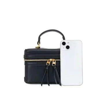 New Classic Satchel Crossbody Purse for Women Chic Mini Box Purse, Women Crossbody Shoulder Bag (Black)