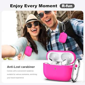 R-fun for AirPods Pro 2nd/1st Generation Case with Cleaner Kit,Soft Silicone Protective Case Cover f...