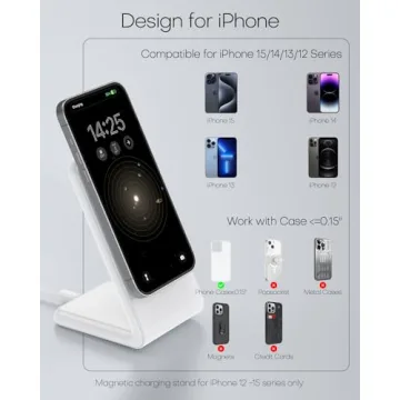 Fast Wireless Mag-Safe Charger Stand iPhone 16 20W Adapter