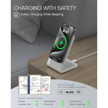 Fast Wireless Mag-Safe Charger Stand iPhone 16 20W Adapter