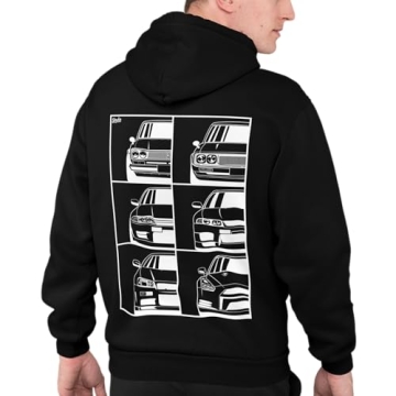 NISSAN SKYLINE GTR GENERATIONS Hoodie | Adult Unisex Car Truck Racing Hooded Sweatshirt (Small) Blac...