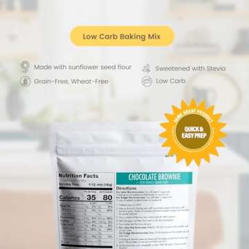 Good Dee's Chocolate Brownie Mix | Keto Baking Mix | Sugar-Free, Gluten-Free, Grain-Free, Nut-Free, Soy-Free & Low Carb Baking Mix | Diabetic, Atkins & WW Friendly (Pack of 1)