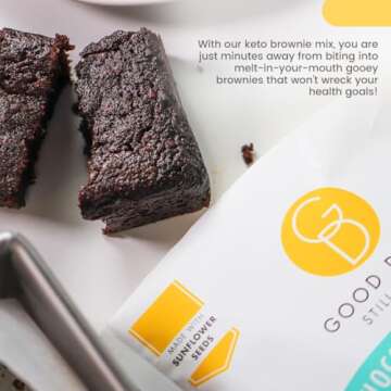 Good Dee's Chocolate Brownie Mix | Keto Baking Mix | Sugar-Free, Gluten-Free, Grain-Free, Nut-Free, Soy-Free & Low Carb Baking Mix | Diabetic, Atkins & WW Friendly (Pack of 1)