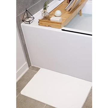 Magic Stone Ivory Bath Mat for Quick Drying and Safety
