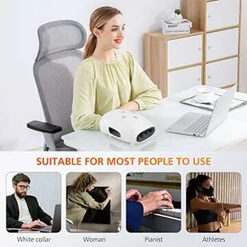 Snailax Hand Massager with Heat and Compression for Pain Relief