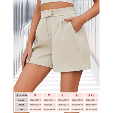 Stylish Famulily High Waist Pleated Shorts for Women