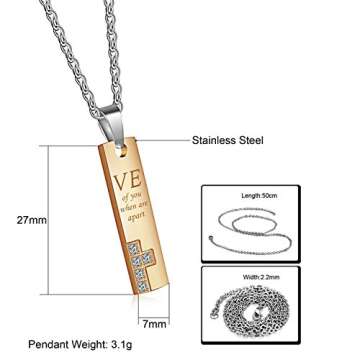 Stylish Yansanido His Her Mini Couple Necklace Set for Lovers