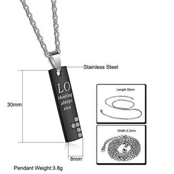 Stylish Yansanido His Her Mini Couple Necklace Set for Lovers