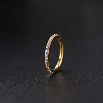 Gagabody Septum Ring 20 Gauge Gold Hoop – Jewelry for Every Piercing Style