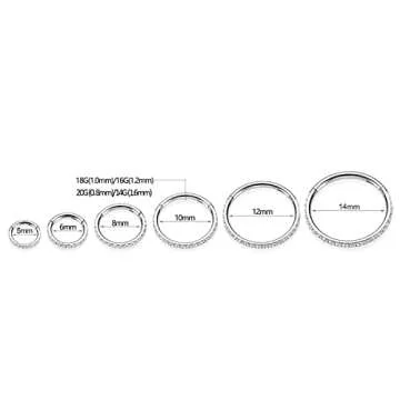 Gagabody Septum Ring 20 Gauge Gold Hoop Nose Piercing Jewelry