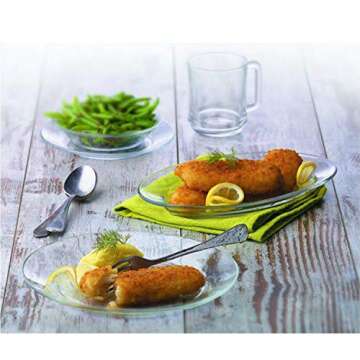 Duralex Made in France Lys Dinnerware 11 Inch Dinner Plate, pack of 6