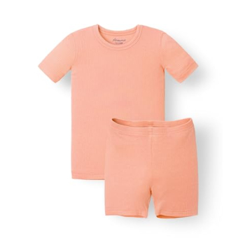AVAUMA Newborn Baby Little Boys Girls Snug-Fit Pajamas Summer Short Sets Pjs Kids Clothes (XL/Coral)