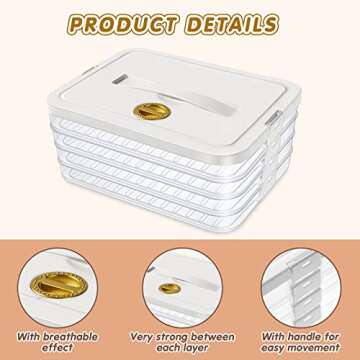Nuanchu 4 Layer Dumpling Storage Box for Food Lovers