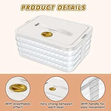 Nuanchu 4 Layer Dumpling Storage Box for Food Lovers
