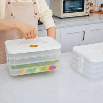 Nuanchu 4 Layer Dumpling Storage Box for Food Lovers