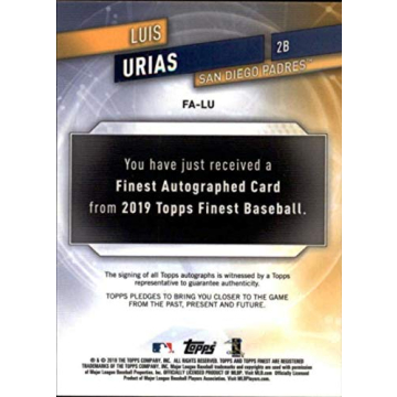 2019 Luis Urias Autographed Trading Card – Limited Edition