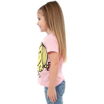 Mr. Men Little Miss Sunshine T Shirt | Summer Clothes for Girls | Cute Girl Clothes | Pink 3T