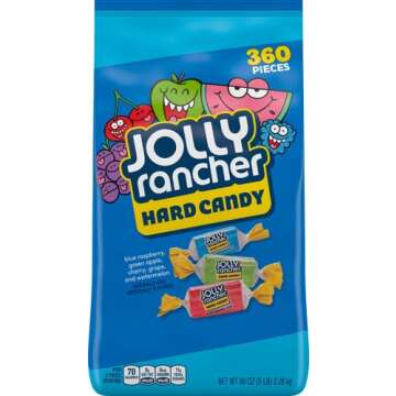JOLLY RANCHER Assorted Fruit Flavored, Hard Candy Bulk Bag, 5 lb (360 Pieces) (Pack of 2)