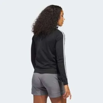Adidas Women’s Slim Fit 3-Stripes Track Jacket in Black
