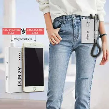 2-in-1 Brushless Nail Drill for Professionals - Portable 80W