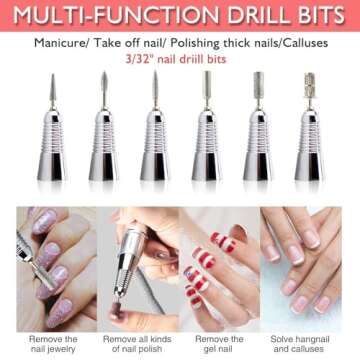 2-in-1 Brushless Nail Drill for Professionals - Portable 80W