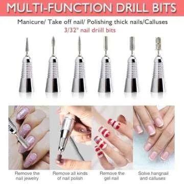 2-in-1 Brushless Nail Drill for Professionals - Portable 80W