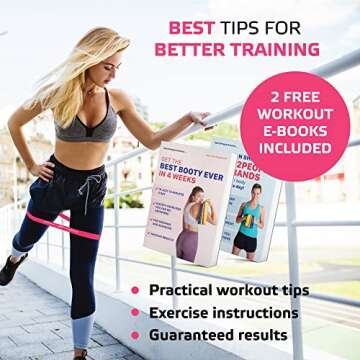 Resistance Band Set for Booty Building - 4 Pink Bands