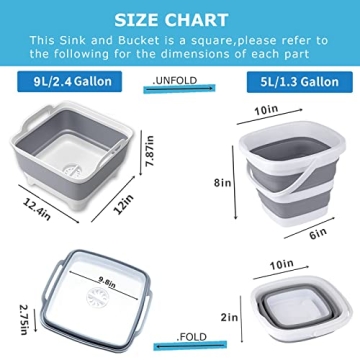 MontNorth Collapsible Basin Bucket Set of 2