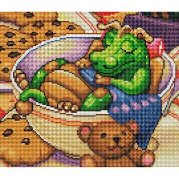 DIAMOND ART CLUB Naptime Diamond Painting Kit, Dragon Fantasy Diamond Canvas, Round 5D Diamond Art f...